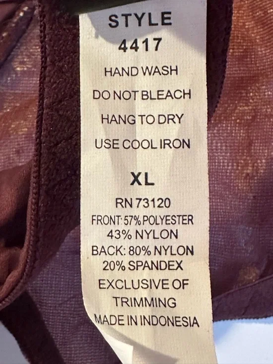 Fredericks of Hollywood Lingerie Set XL Burgundy Gold Bustier Bra Garter Belt - Picture 7 of 8